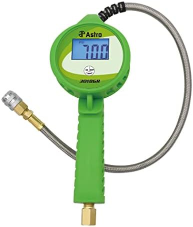 Green digital tire inflator with push-lock coupler — photo 3