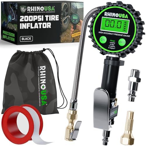 Digital tire inflator with 2 inch dial