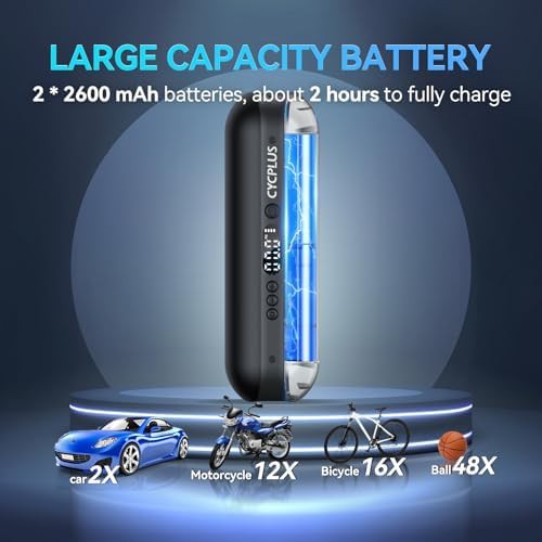 CYCPLUS portable electric bike pump with auto off — photo 3