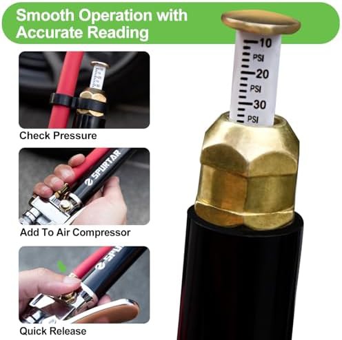 Heavy Duty Tire Pressure Gauge and Inflator — photo 4