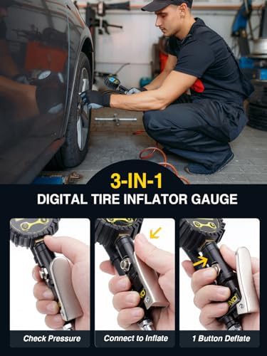 Digital Tire Inflator with 200 PSI Gauge — photo 4