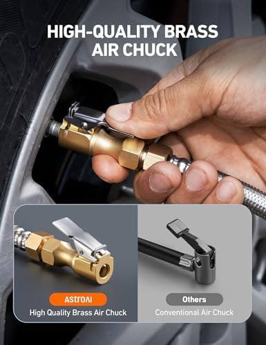 Heavy duty tire inflator gauge with hose — photo 4