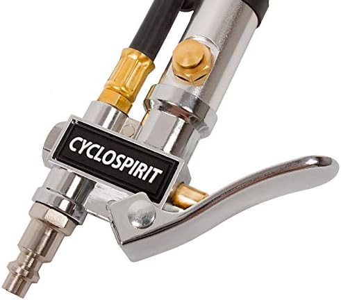 Universal bicycle tire inflator with gauge — photo 4