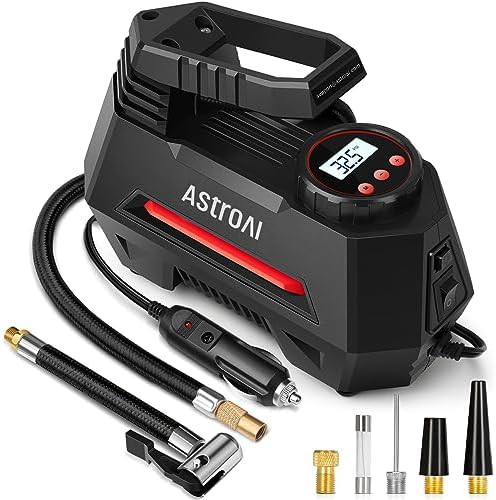 AIRUN H red 12V DC digital tire inflator