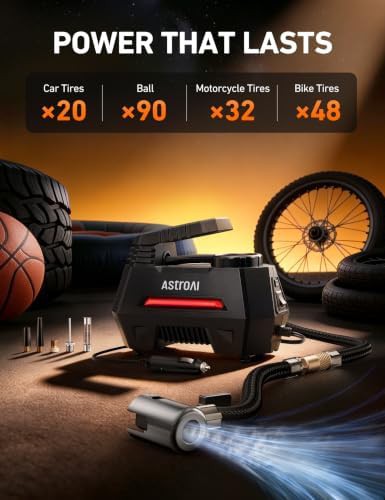 AIRUN H red 12V DC digital tire inflator — photo 4