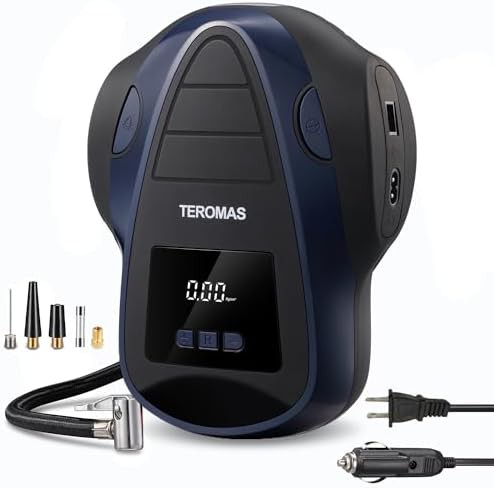 Blue dual power AC DC inflator