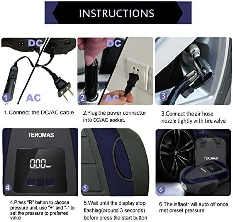 Blue dual power AC DC inflator — photo 4