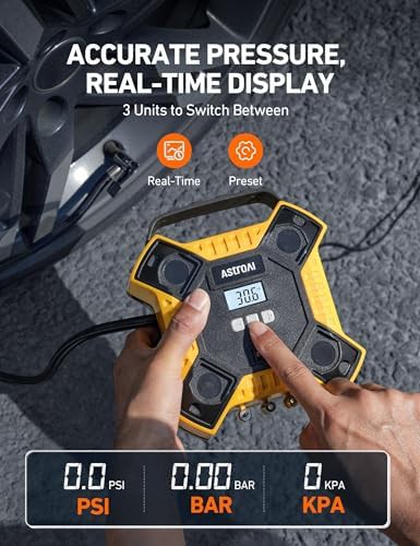 Metal cylinder 12V DC portable tire pump — photo 3