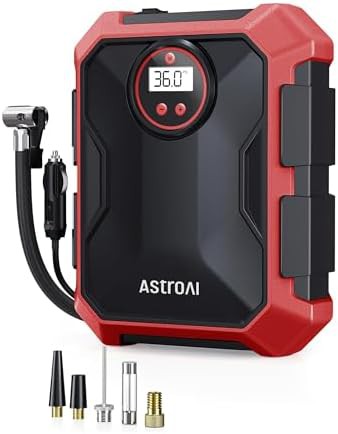 Portable 12V DC compressor with integrated storage