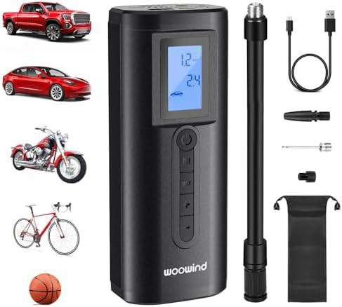 Portable air compressor and power bank combo