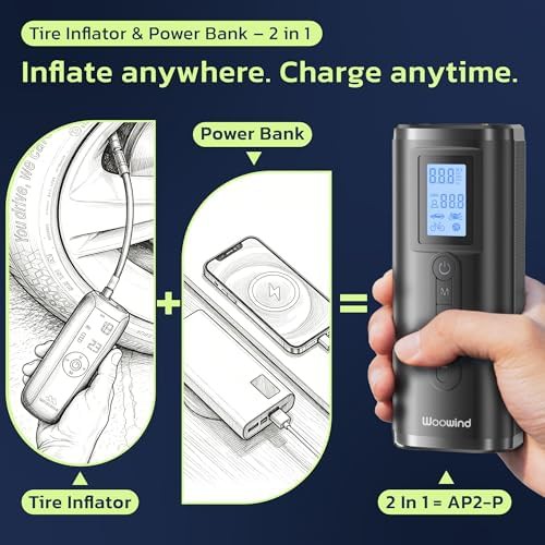 Portable air compressor and power bank combo — photo 4