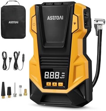 Dual power AC DC tire inflator