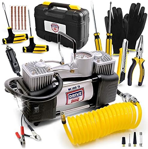 Corded 12V Digital Air Compressor in Black