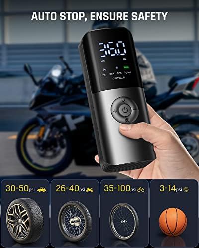 Cordless motorcycle air compressor with auto stop — photo 4