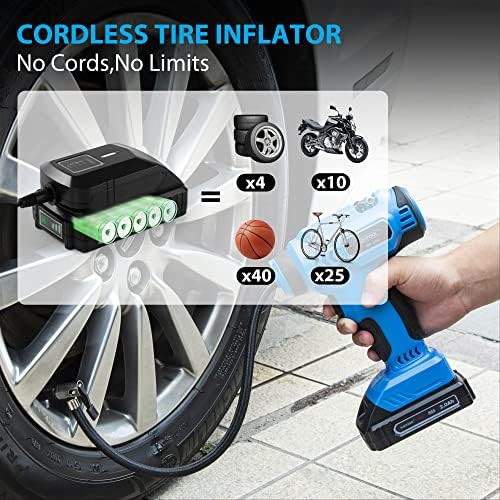 Cordless handheld air pump with digital gauge — photo 3