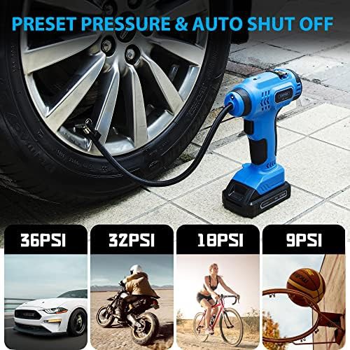Cordless handheld air pump with digital gauge — photo 4