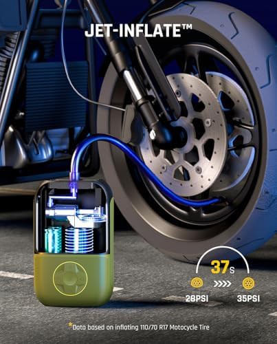 Digital portable air pump for e-bikes and motors — photo 4