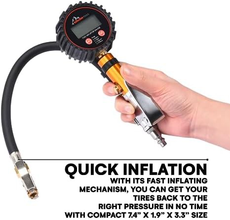 Heavy duty digital tire inflator gauge — photo 4