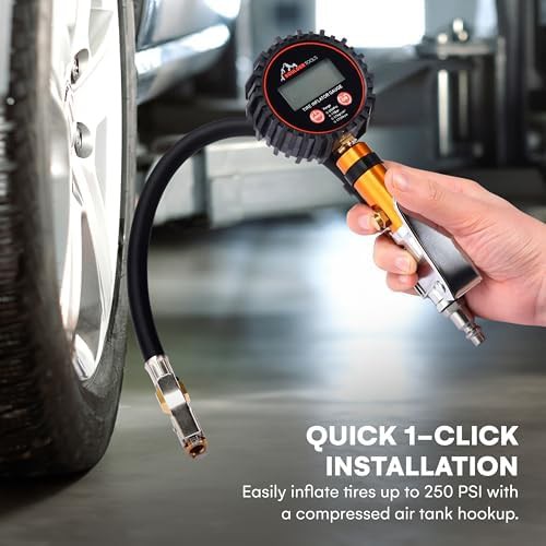Heavy duty digital tire inflator gauge — photo 5