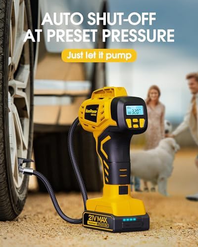 High pressure 21V battery powered air compressor — photo 5