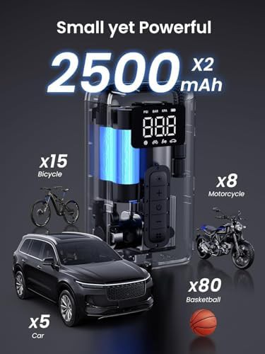 Cordless Portable Air Pump with LED Light — photo 4
