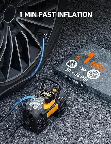 Digital gauge 12V DC tire pump — photo 3