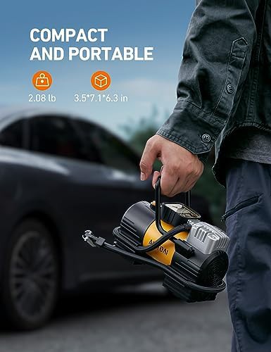 Digital gauge 12V DC tire pump — photo 5