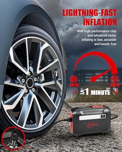 Portable air compressor with dual digital screen — photo 2