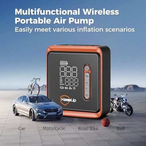 Cordless car tire inflator with auto shut-off — photo 3