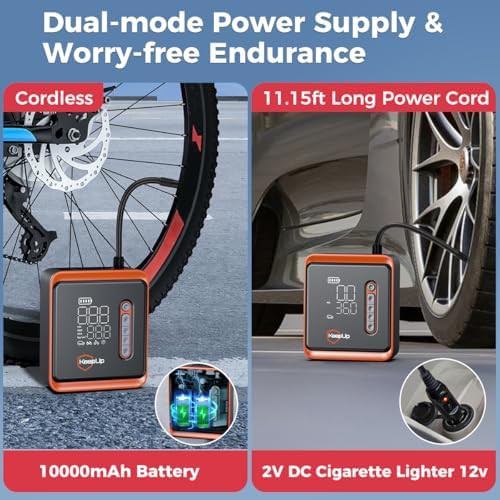 Cordless car tire inflator with auto shut-off — photo 4