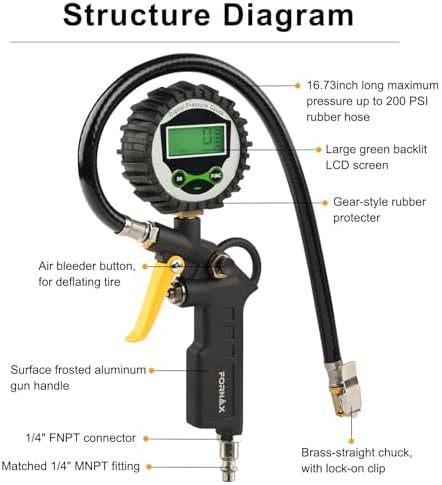 Digital Tire Inflator with 200 PSI Gauge — photo 5