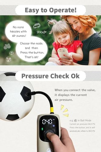 Handheld electric air pump with dual digital screen — photo 3