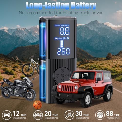 Portable air compressor with dual LCD display — photo 2