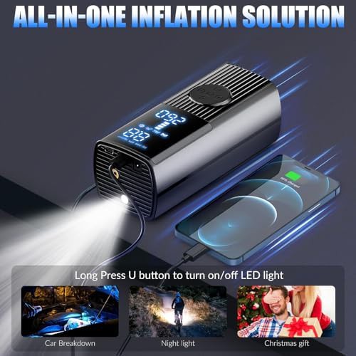 Portable air compressor with dual LCD display — photo 5
