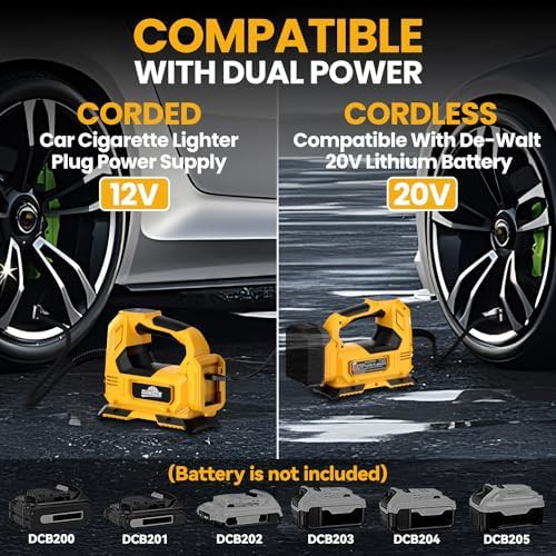 Cordless Handheld Air Compressor with LED Light — photo 4