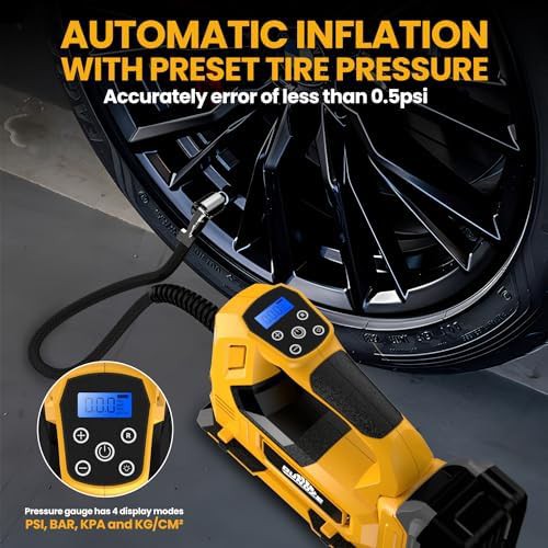 Cordless Handheld Air Compressor with LED Light — photo 5