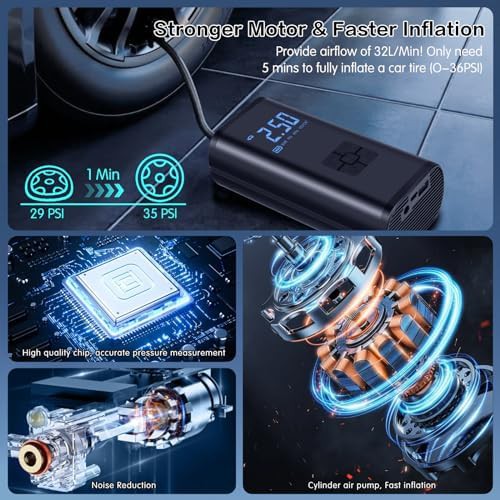 Dual Power Rechargeable Auto Air Pump — photo 4