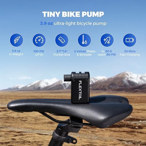 Tiny electric bicycle tire pump — photo 2