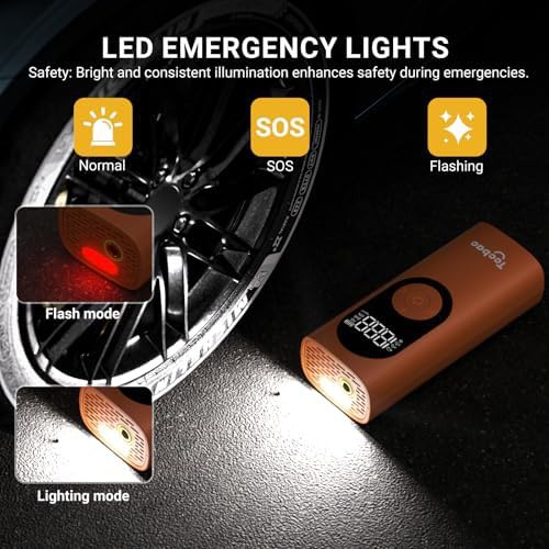Portable cordless air pump with LED light — photo 4