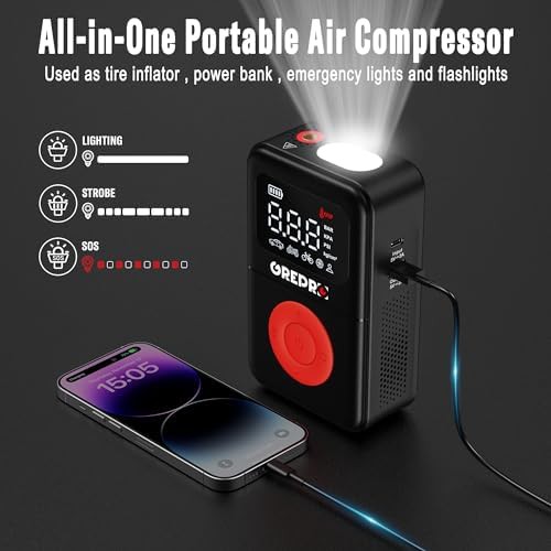 Portable Digital Gauge Air Pump 160 PSI — photo 4