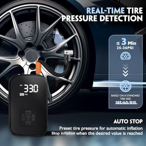 Cordless Tire Pump with Memory Setting — photo 4