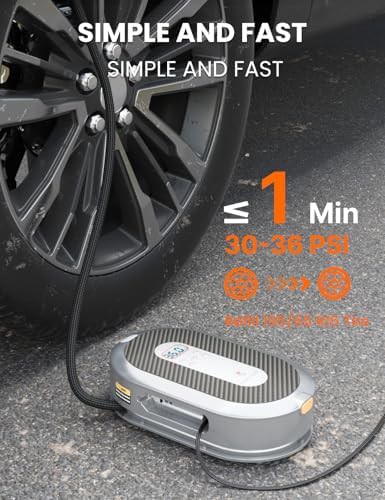 Retractable cord 12V car air pump — photo 2