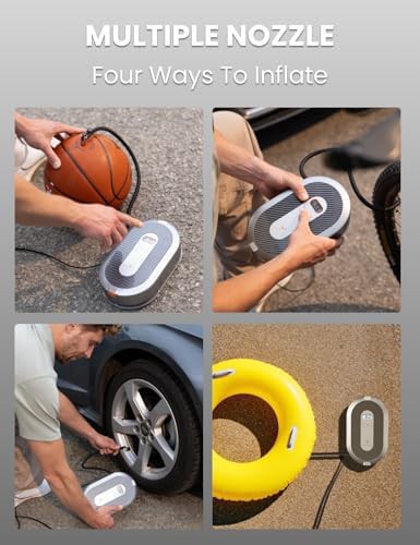 Retractable cord 12V car air pump — photo 5