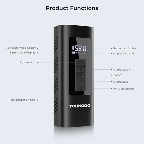 Portable Tire Inflator with Power Bank Function — photo 5