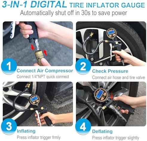 Heavy duty digital inflator gauge — photo 5