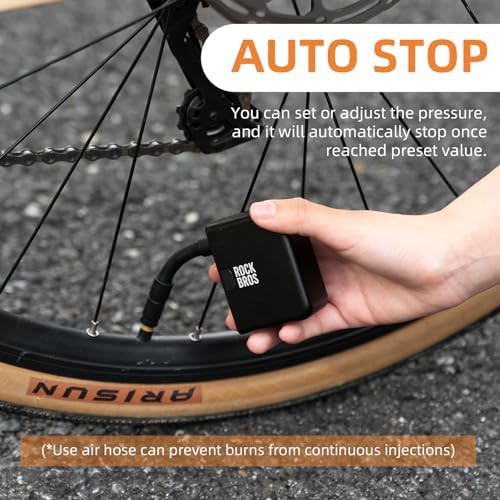 Pro screen mini bike pump with auto stop — photo 3