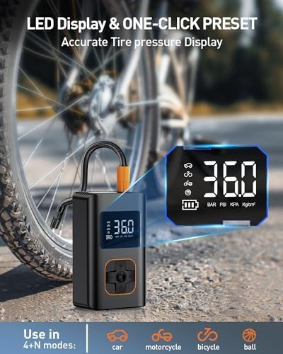 Cordless Portable 8000mAh Air Pump for Tires — photo 3