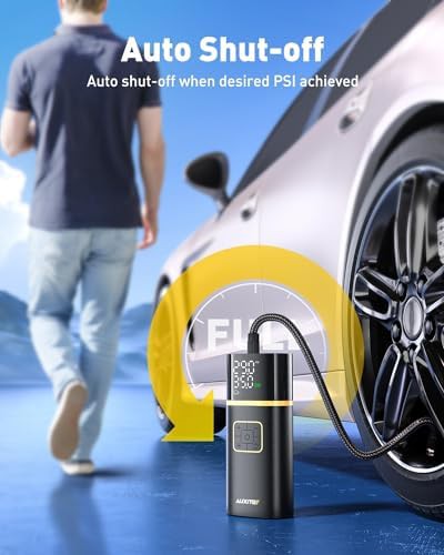 Rechargeable LED light tire compressor — photo 5