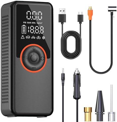 Fast inflation black SUV tire pump