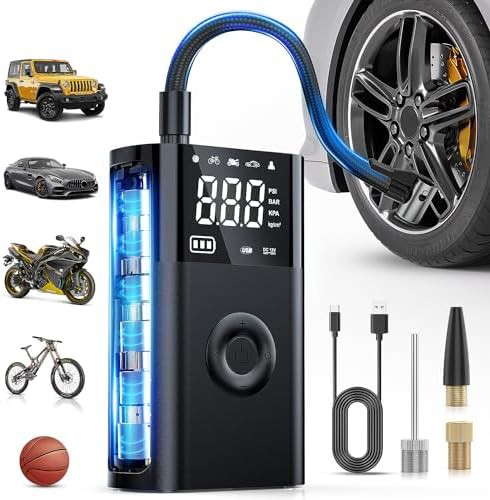 Cordless auto shutoff faster tire inflator